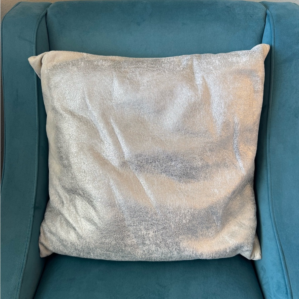 20x20 West Elm Silver Pillow Cover/Sham/Case